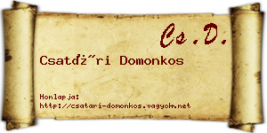 Csatári Domonkos névjegykártya